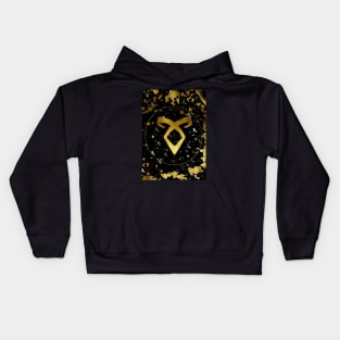 Angelic Power Gold and Black Kids Hoodie